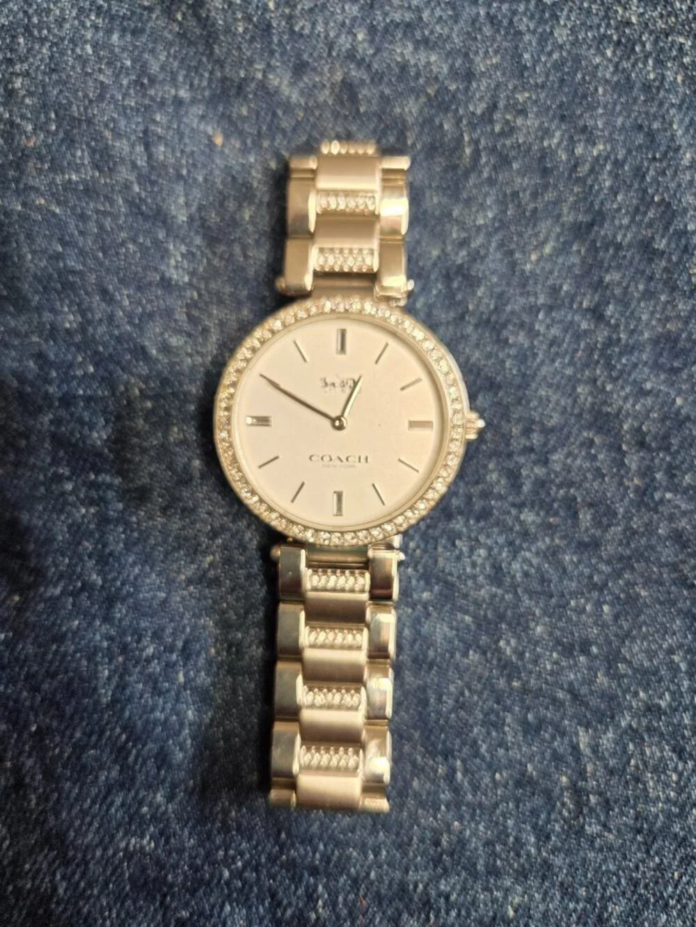 Women's - Coach Park Silver Bracelet Watch - Quartz with New Battery